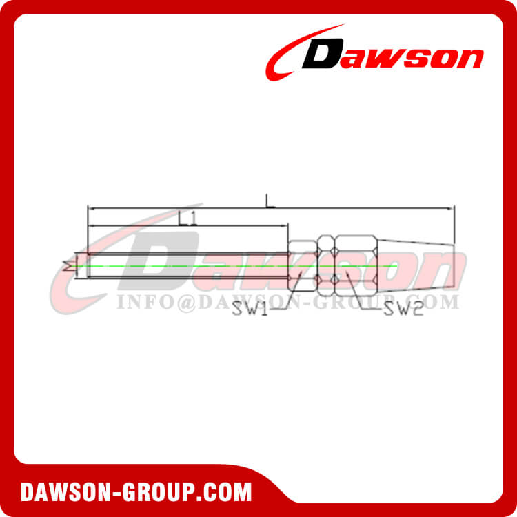 Terminal de hilo de perno Swageless de cuerda de alambre de acero inoxidable AISI316