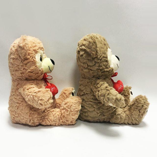 Wholesale Valentine Soft Plush Happy Teddy Bear with Love Embroidery