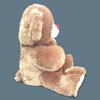 Dark Grey Plush Teddy Bears with Customized Words Heart 