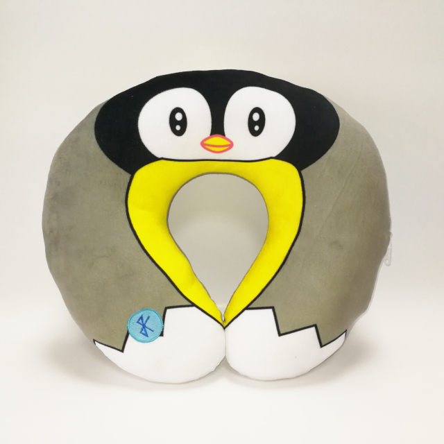 U Shape Stuffed Animal Penguin Neck Pillow with Music