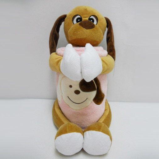 11 " Cute Dog Toy Stuffed Animal Plush Pillow Blanket