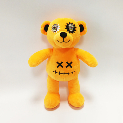 Halloween Yellow Terrible Bears with Button Eyes And embroidered Smiling