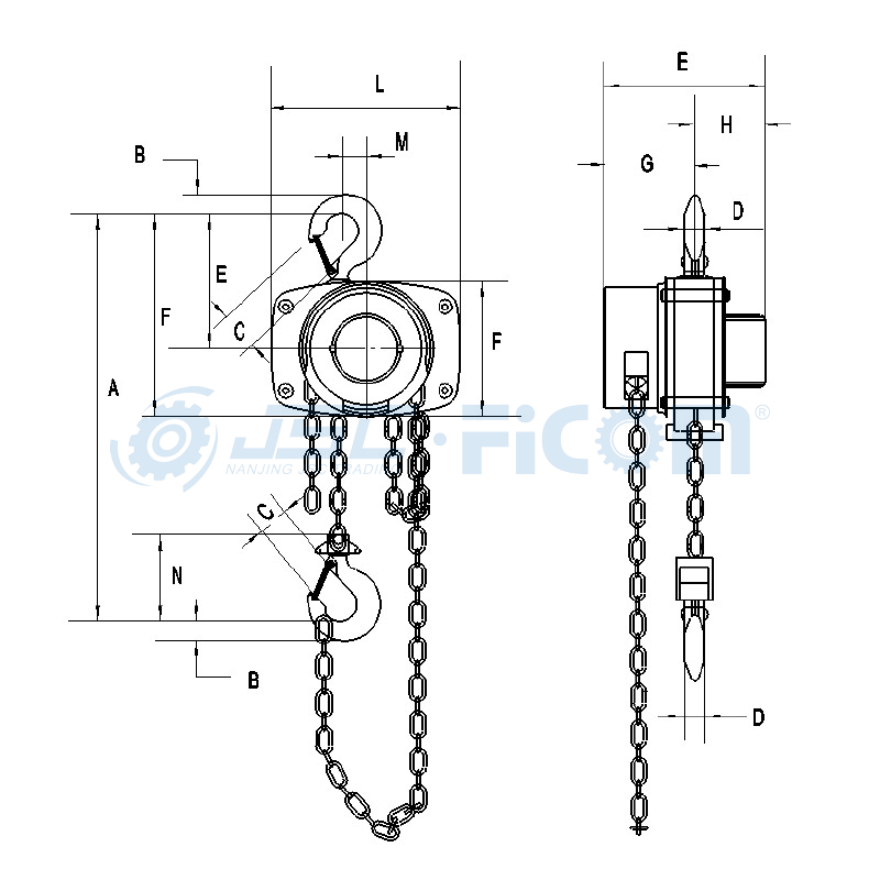 Manual Chain Hoist Model: YH (Capacity: 1000-3000kg)
