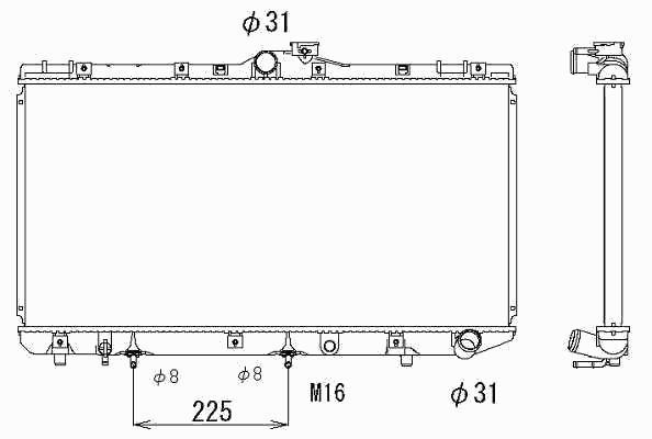 Radiator for TOYOTA