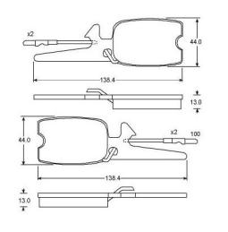 Brake pad for CITROEN