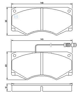 Brake pad for MERCEDES BENZ