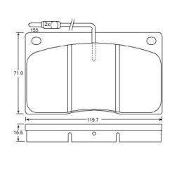 Brake pad for RENAULT