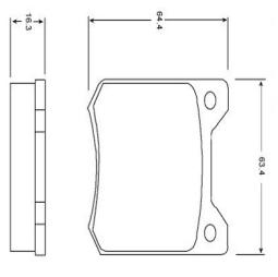 Brake pad for PEUGOET