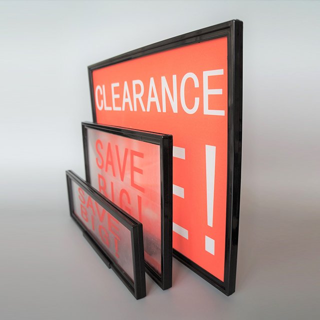 Table Top Sign Frame Holder with 8.5"x11" Frame --Countertop Signage For Retails