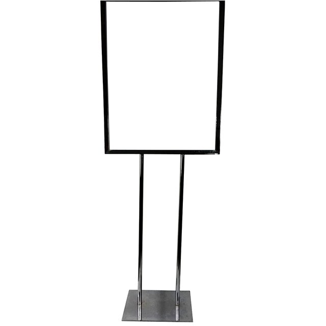 Chrome Floor Posterframe Stand W/Weighted Base 22X28" MF2228C