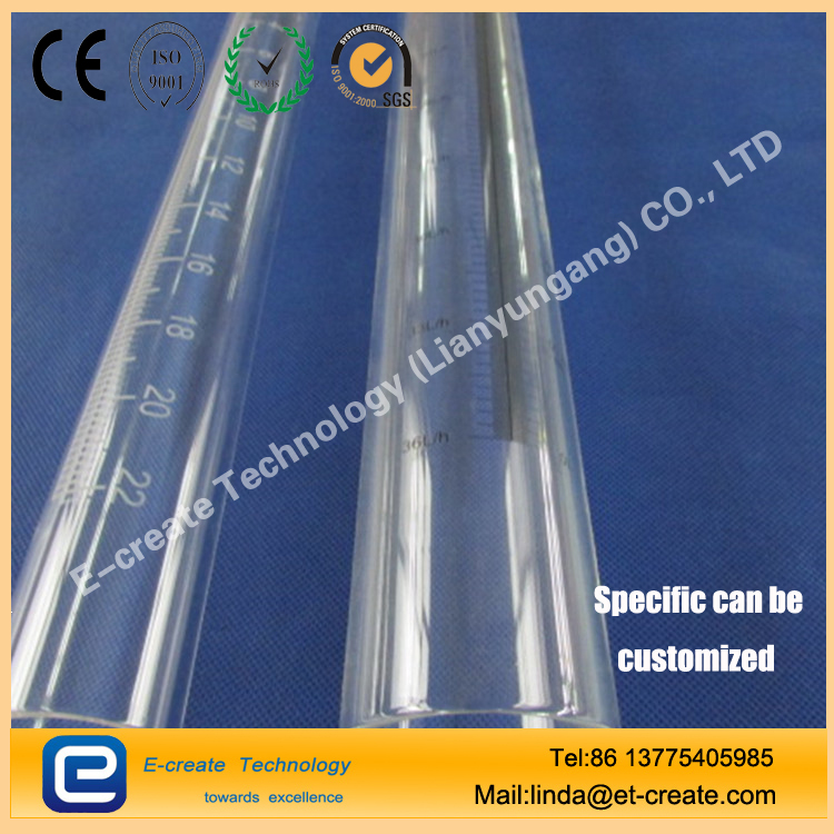 Quartz scale level tube Quartz silk screen glass tube