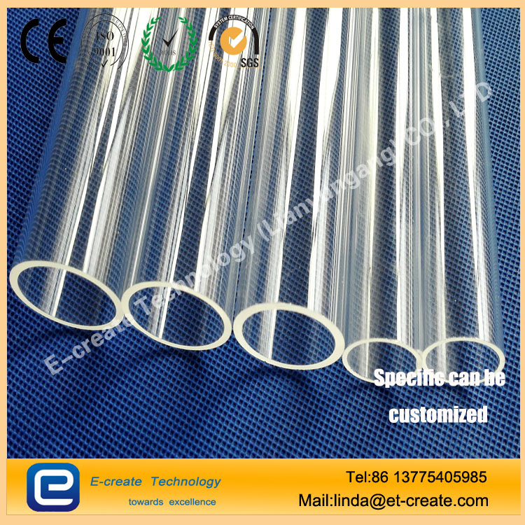 Uv lamp water treatment quartz sheath tube (one end of the round, flat, double-pass)