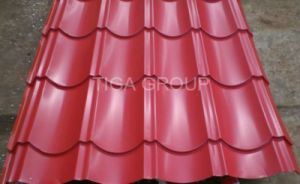 Tuile de toit glac&eacute;e par Aluzinc enduite d'une premi&egrave;re couche de peinture de t&ocirc;le d'acier de couleur de fournisseur chinois