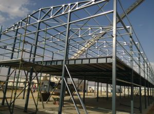 Grands cour/gymnase/terrain de basket pr&eacute;fabriqu&eacute;s du football de structure m&eacute;tallique pour Luis gauche