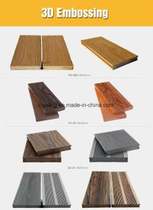 Decking compos&eacute; en plastique en bois r&eacute;utilis&eacute; durable, plancher imperm&eacute;able &agrave; l'eau de WPC