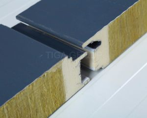 Type panneau ondul&eacute; de panneaux &quot;sandwich&quot; de toit de laines de roche
