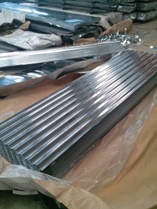 Azulejo de material para techos galvanizado acanalado del metal de las hojas de acero del galvanizado de la onda
