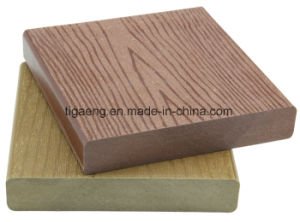Decking compuesto pl&aacute;stico de madera s&oacute;lida que suela los paneles al aire libre de WPC