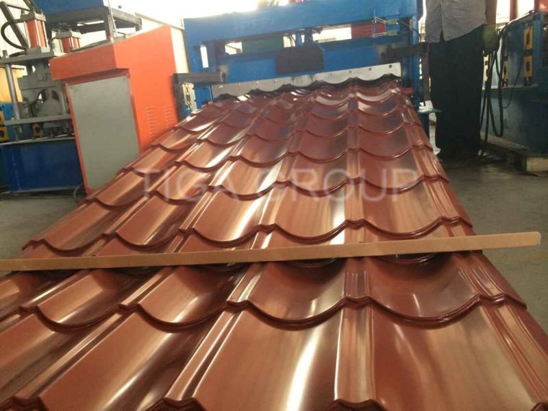 Corrugated PPGI PPGL Metal Roofing Trapezoidal Steel Sheets Glazed Roof Tile