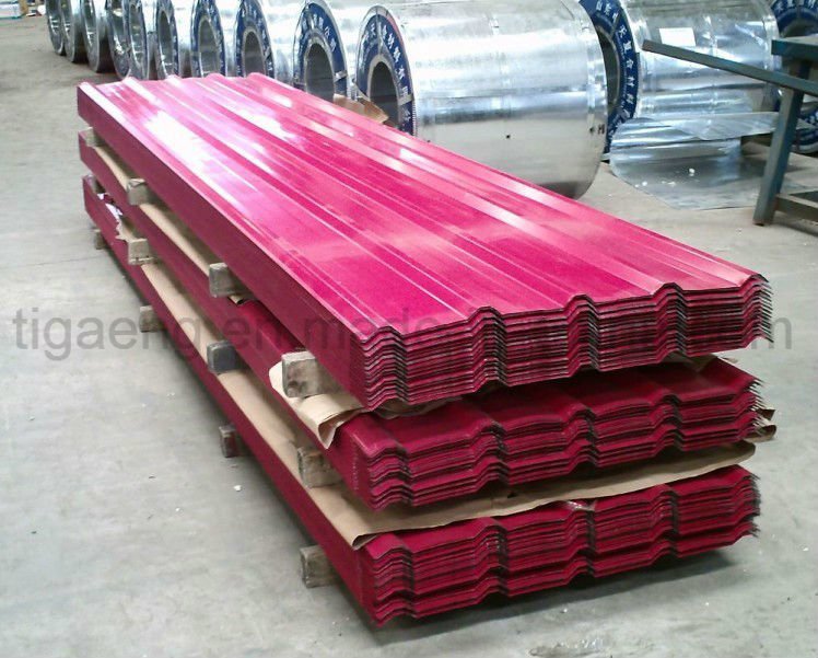 High Quality Easy Fabricating Trapezoidal Color Painted Galvanized Steel Roofing Sheet