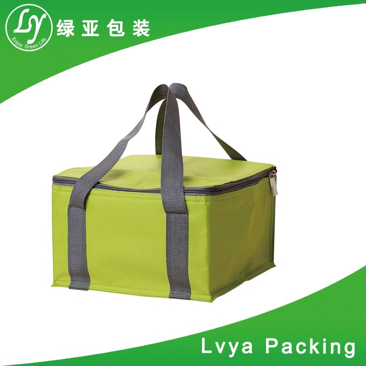 custom polyester non woven cans thermal frozen food lunch insulated cooler bag