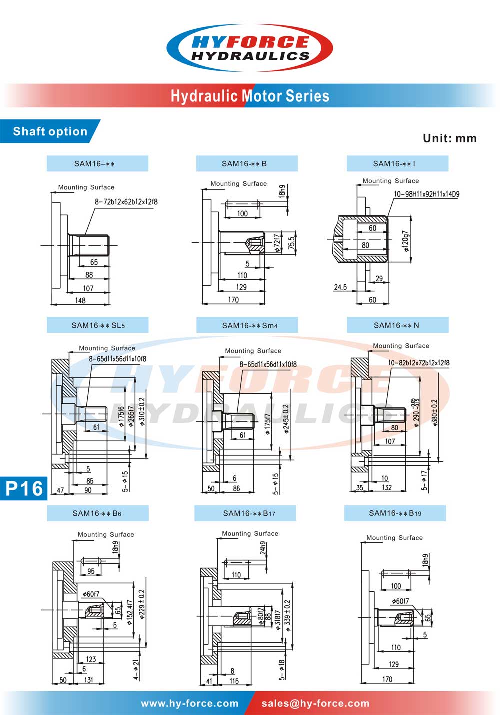 SAM16 Series Radial Piston Hydraulic Motor Buy Radial Piston