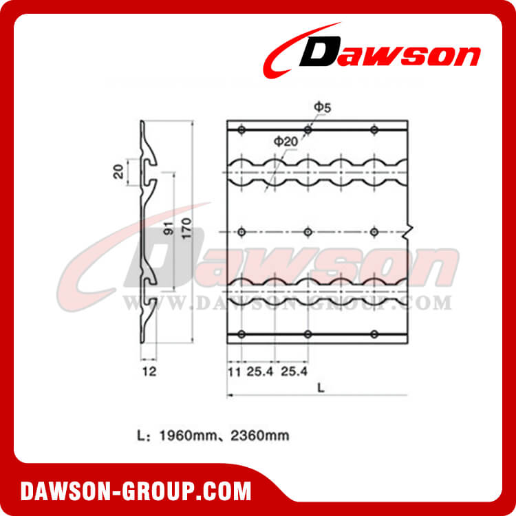 Riel tipo aleaci&oacute;n de aluminio LO41 - Dawson Group Ltd. - Fabricante, proveedor y f&aacute;brica de China