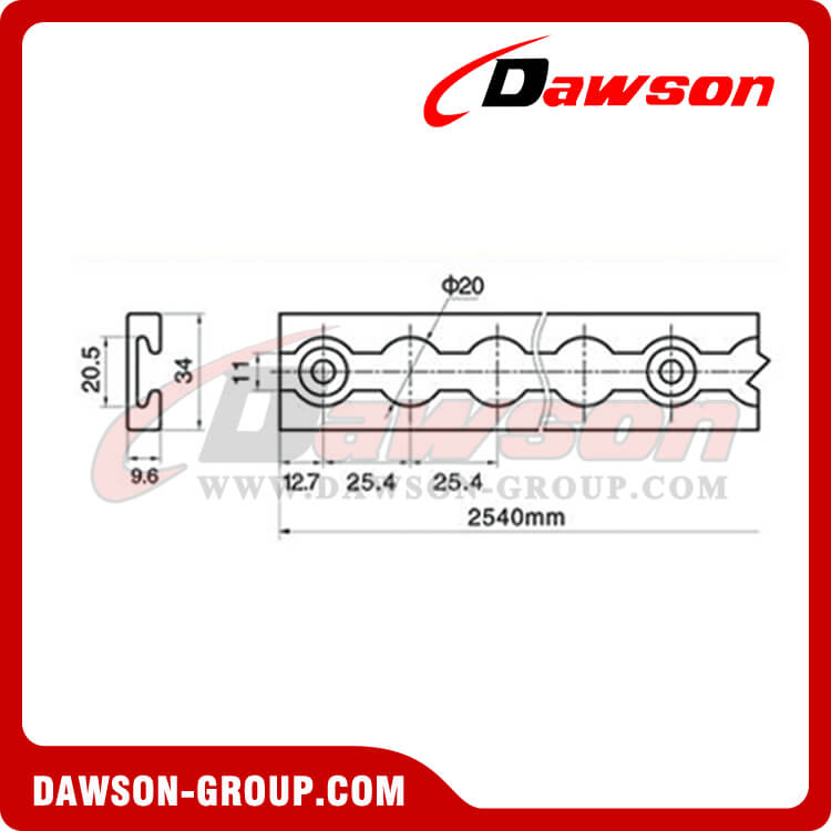 Riel tipo aleaci&oacute;n de aluminio LO212 - Dawson Group Ltd. - Fabricante, proveedor y f&aacute;brica de China