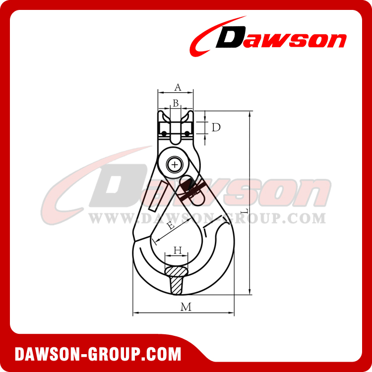 DS663 G80 GANCHO AUTOBLOQUEO DE HORQUILLA CON GATILLO LATERAL - DAWSON GROUP LTD.-PROVEEDOR DE CHINA, F&Aacute;BRICA