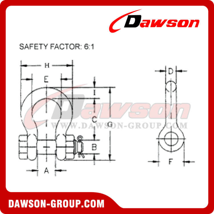 GRILLETE DE ANCLA TIPO PERNO - DAWSON GROUP LTD.- FABRICANTE, PROVEEDOR, F&Aacute;BRICA DE CHINA