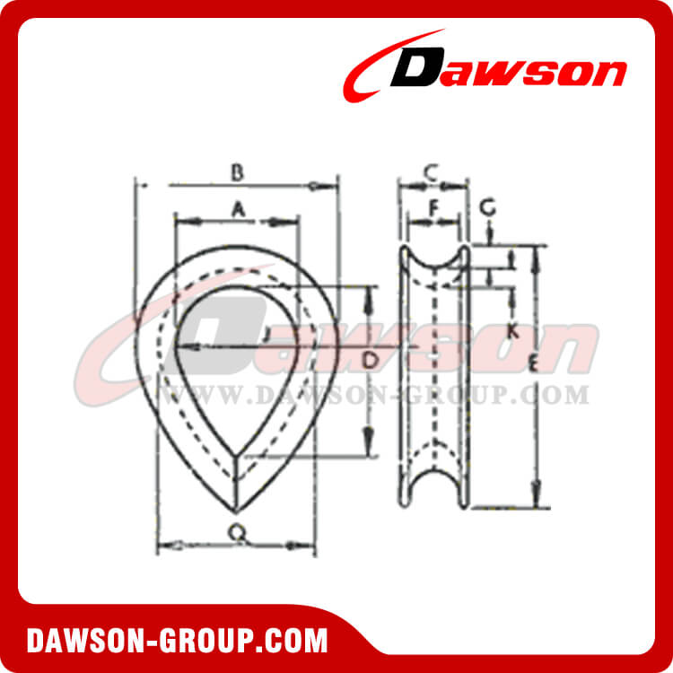 BS464 Dedal de cable de acero dawson group - Dawson Group Ltd. - Fabricante, proveedor, f&aacute;brica y exportador de China