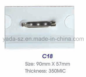 Clear PVC ID Card Holder with Clip
