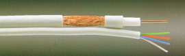Cable coaxial del profesional RG6+4PC de la alta calidad 