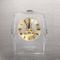 Gold Executive Crystal Skeleton Clock for Corporate Gifts