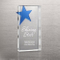 Rectangle Blue Star Crystal Trophy for Achievements (#70157)