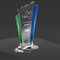 Double Blue Green Edge Crystal Award (MPI-CR-A1033GRBU-10)