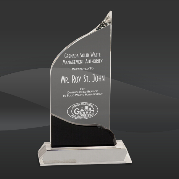 Swirling Peak Crystal Award (J-CRY6218M, J-CRY6218L)