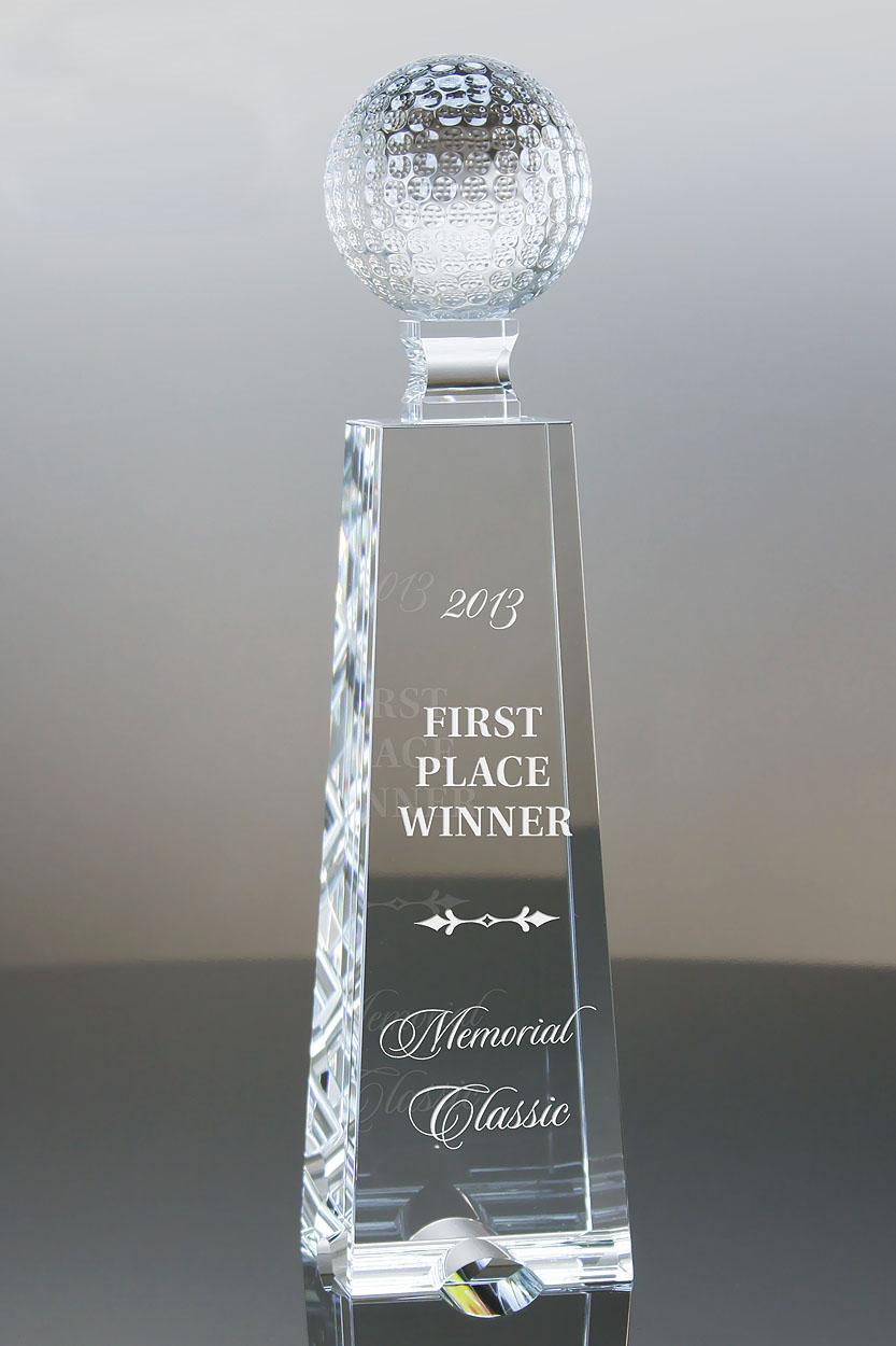 Big Easy Crystal Golf Award Trophy