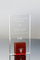 Appreciation Plaque Calescent Ruby Crystal Award