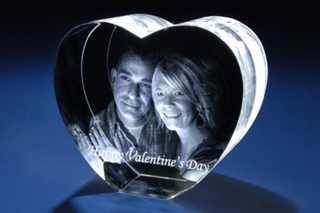 3D Glass Crystal Laser for Wedding Gift