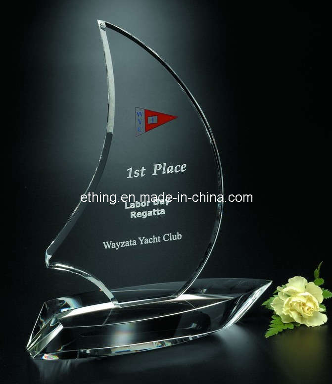 Sailboat Crystal Award (CA-1191)