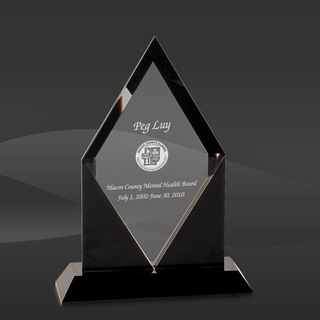 Diamond Peak Black Crystal Award (J-CRY6232M)