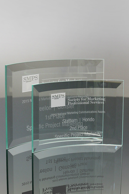 Piedmont Crescent Glass Award (#1321, #1071, #1907, #1093)