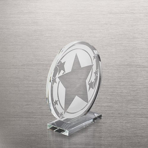 Star Swirl Etched Glass Award (#70334)