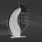 Frosted Arched Nautilus Crystal Award (RS-8406-19)