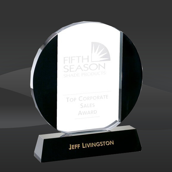 Dark Two Tone Circle Crystal Award (MP-OPT5821, MP-OPT5822, MP-OPT5823)