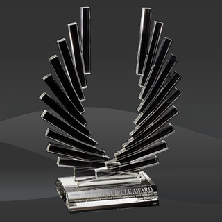 Open Accolade Wings Crystal Award (RS-9845-29)