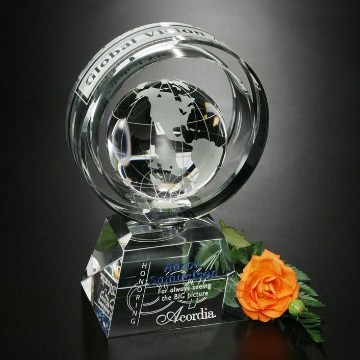 Crystal Awards in Motion Global Ring (CA-1130)