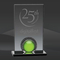 Smoked Rectangle Green Orb Crystal Award (MP-AWK8642-G)