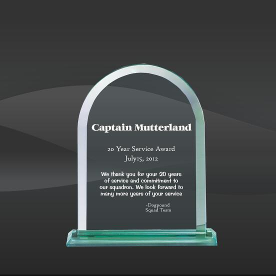 Arched Glass Dome Award (D-GL320, D-GL321, D-GL322)